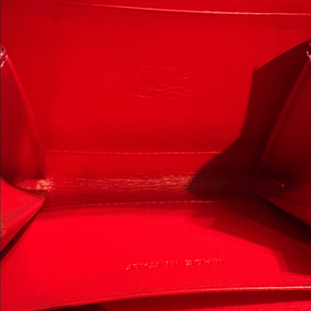 CHRISTIAN LOUBOUTIN PANETTONE Spiked Leather Wallet/Coin Case - Picture 11 of 13